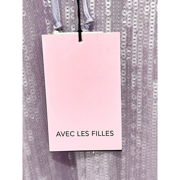 Avec Les Filles Sequin Tie Back Midi Dress NWT $169 - Picture 8 of 10